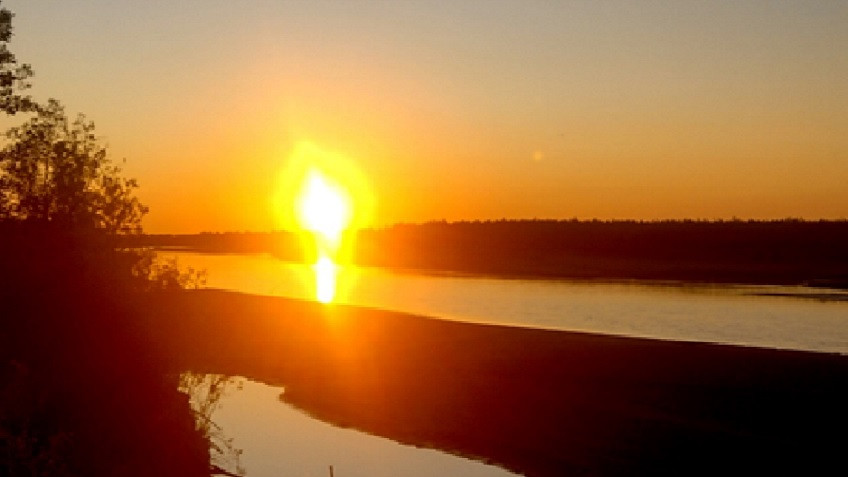 Atardecer en el Río Bermejito